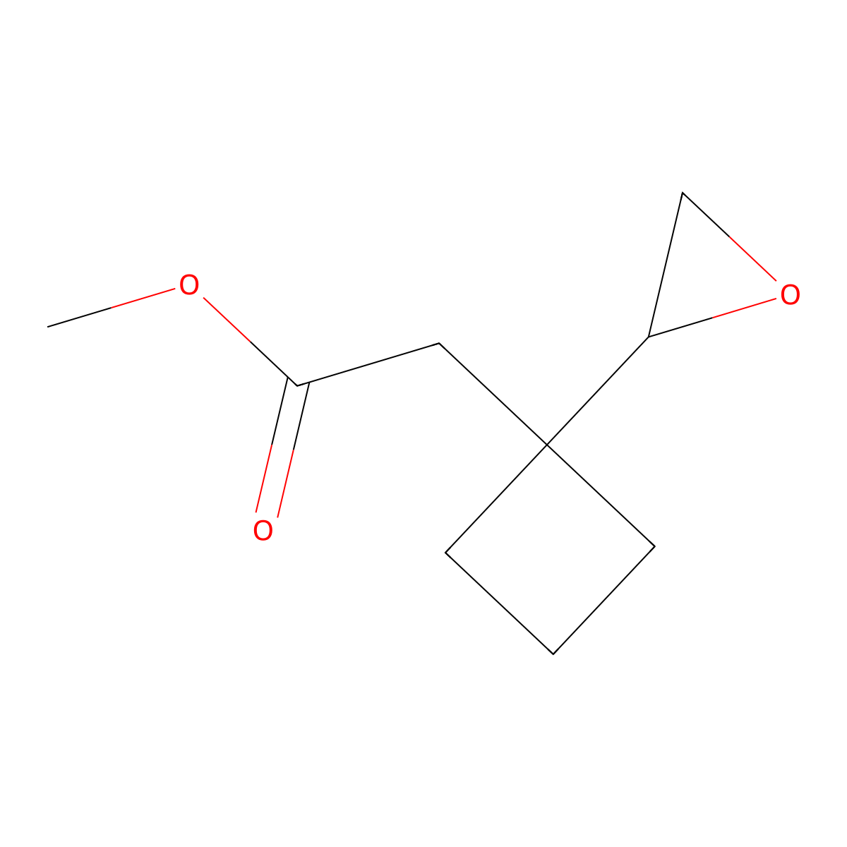 Methyl 2-[1-(oxiran-2-yl)cyclobutyl]acetate molecular structure, CAS 2137781-56-5