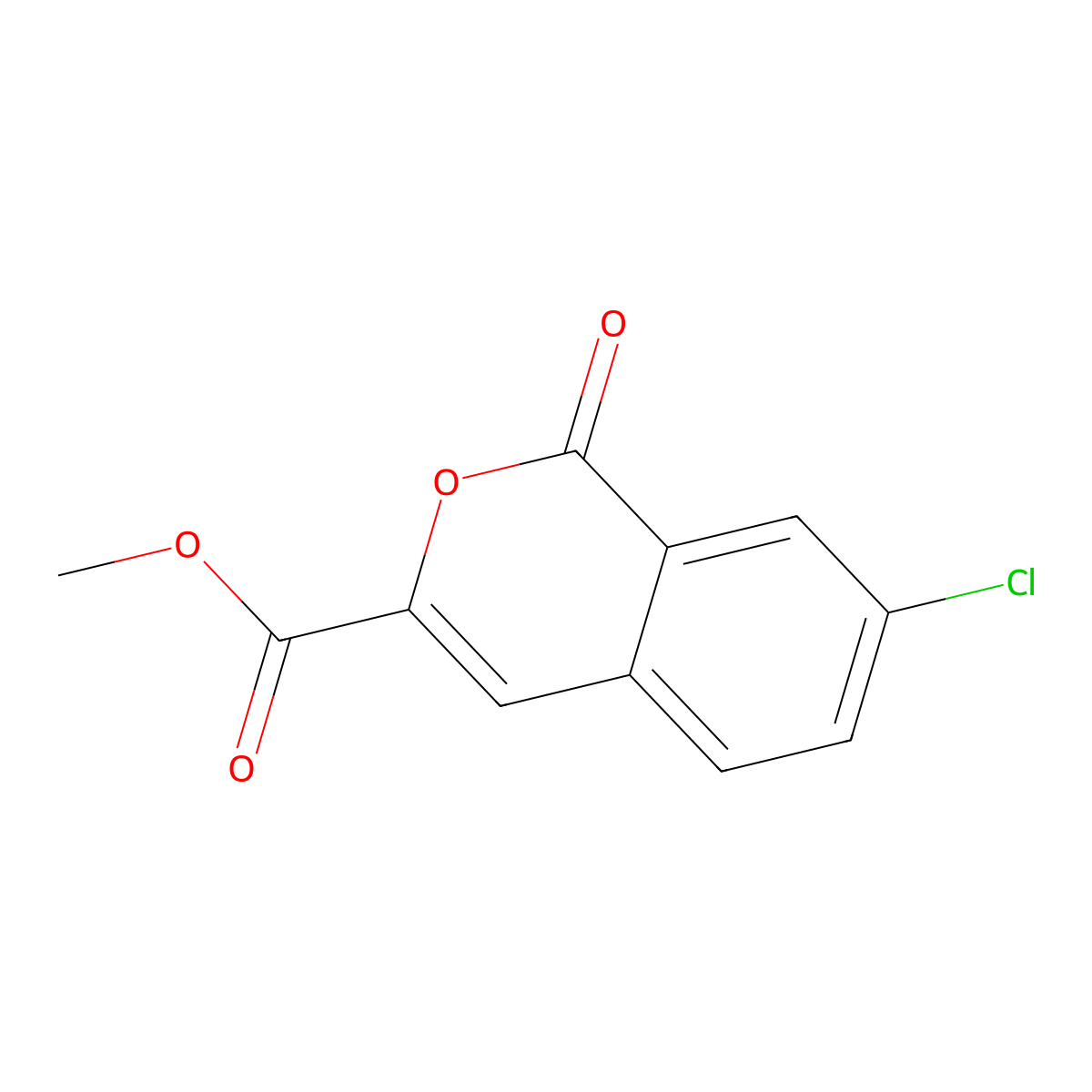 Methyl 7-chloro-1-oxo-1H-isochromene-3-carboxylate molecular structure, CAS 2137781-60-1