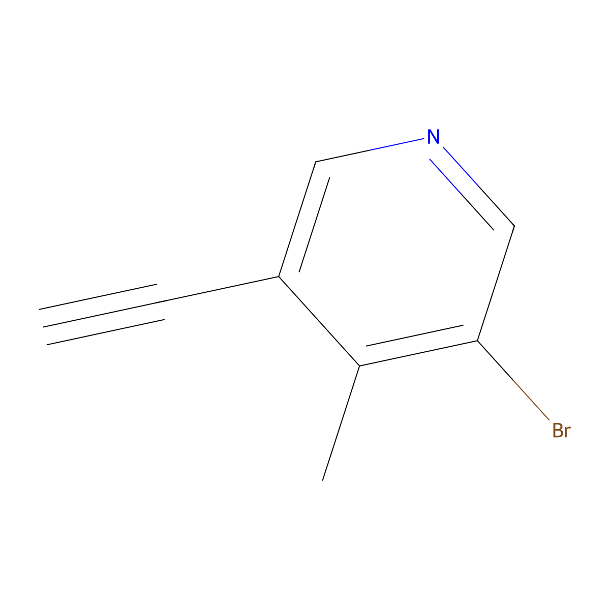 3-Bromo-5-ethynyl-4-methylpyridine molecular structure, CAS 2137782-24-0