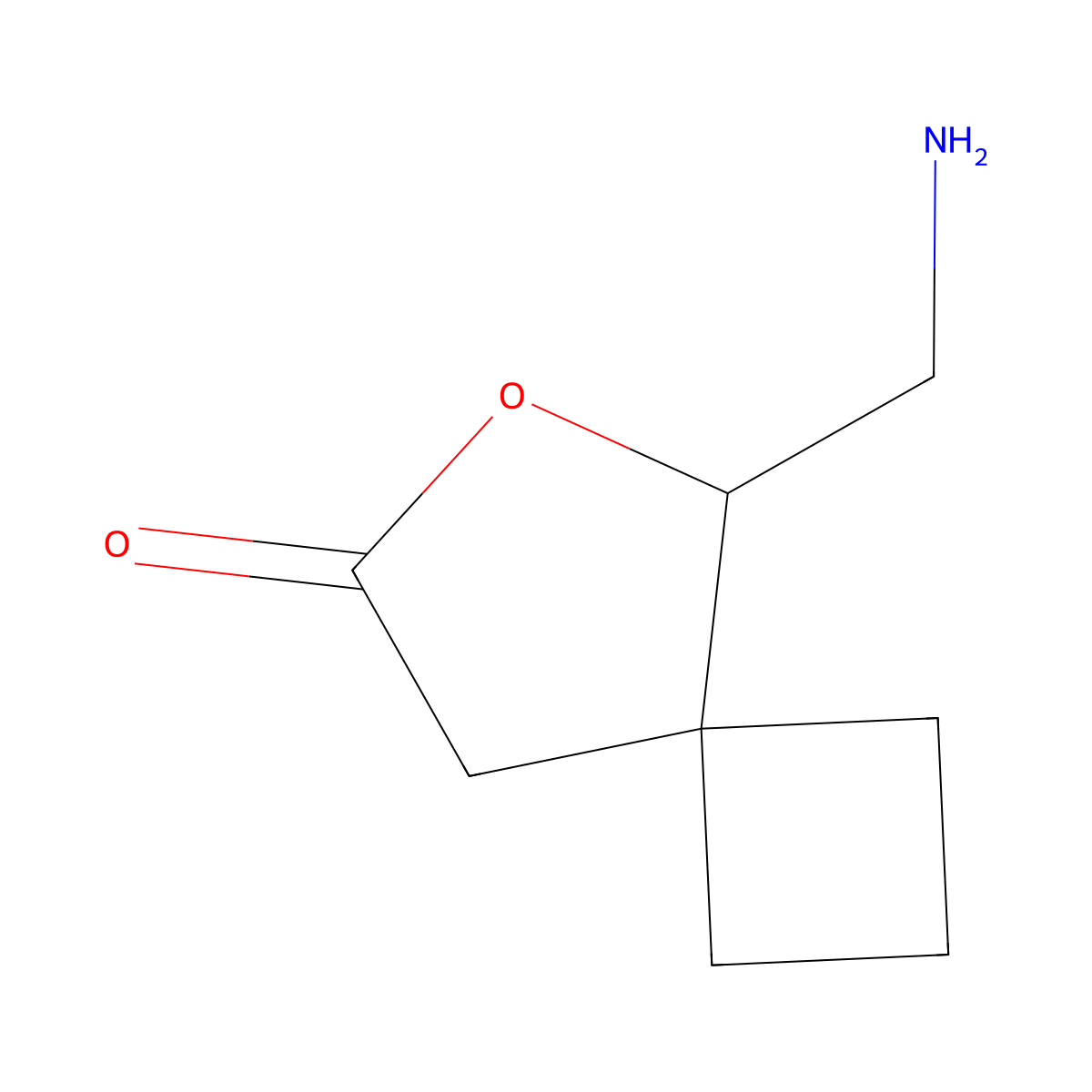 5-(Aminomethyl)-6-oxaspiro[3.4]octan-7-one molecular structure, CAS 2137782-73-9