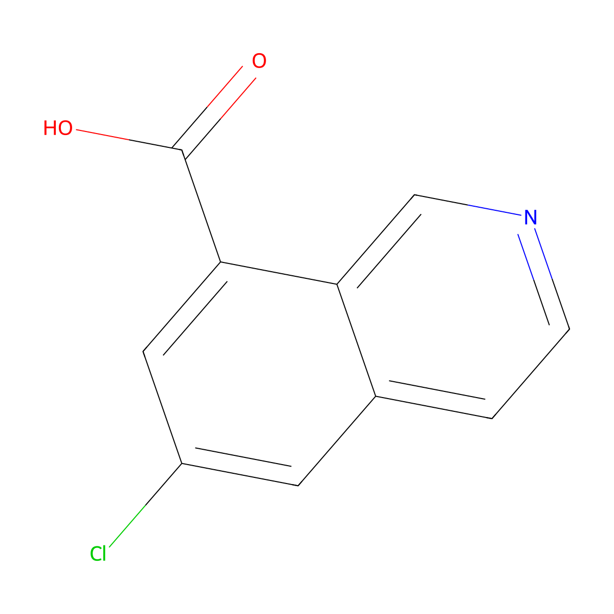 6-Chloroisoquinoline-8-carboxylic acid molecular structure, CAS 2137783-58-3