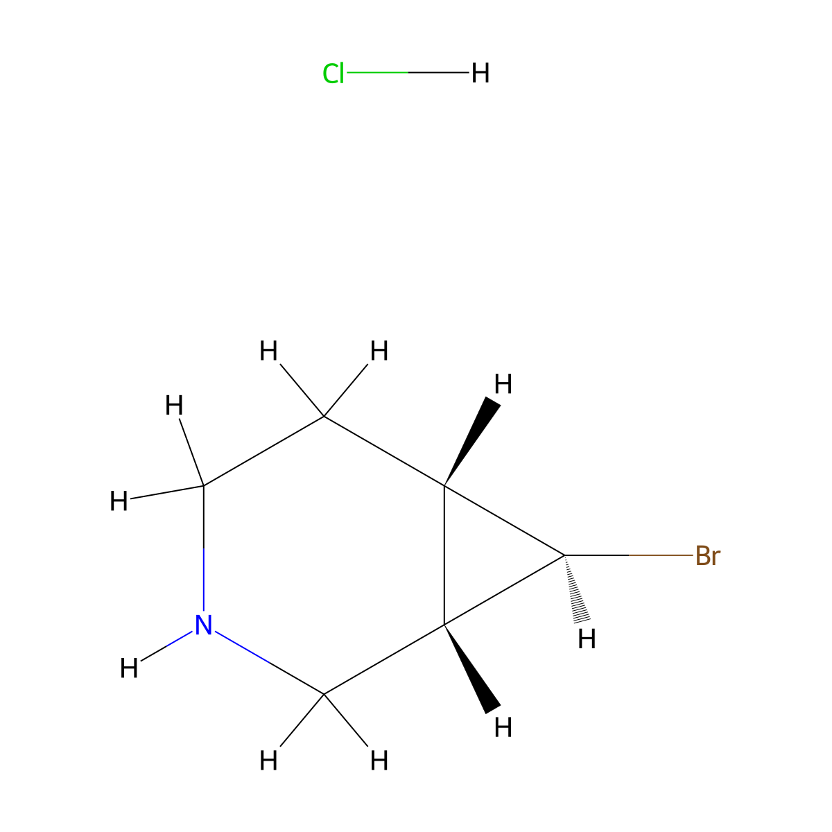 rac-(1R,6R,7S)-7-bromo-3-azabicyclo[4.1.0]heptane hydrochloride molecular structure, CAS 2137783-68-5