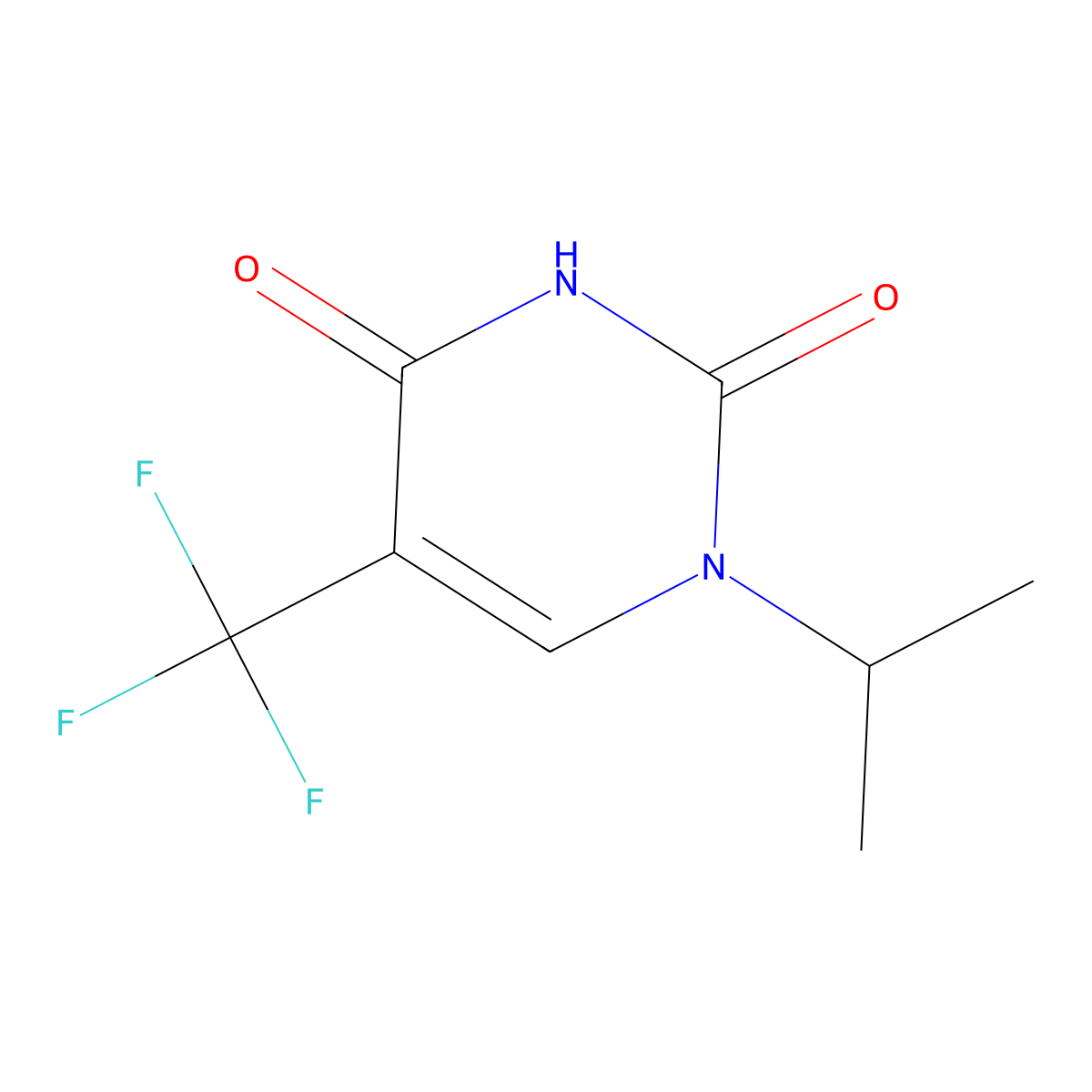 1-(Propan-2-yl)-5-(trifluoromethyl)-1,2,3,4-tetrahydropyrimidine-2,4-dione molecular structure, CAS 2137783-72-1