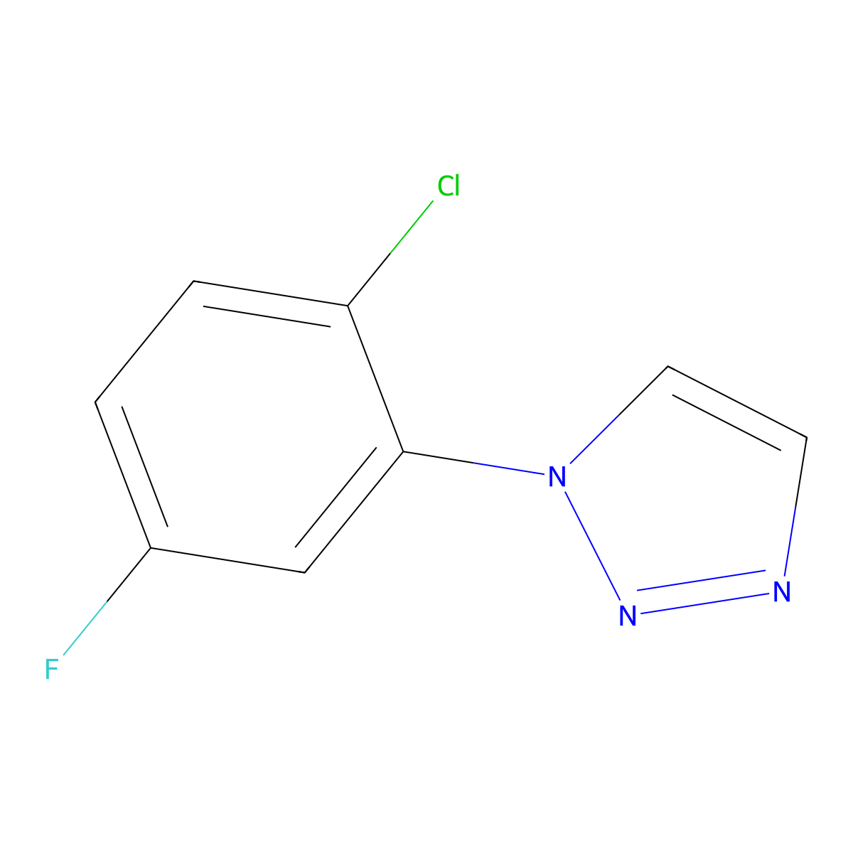 1-(2-chloro-5-fluorophenyl)-1H-1,2,3-triazole molecular structure, CAS 2137783-94-7