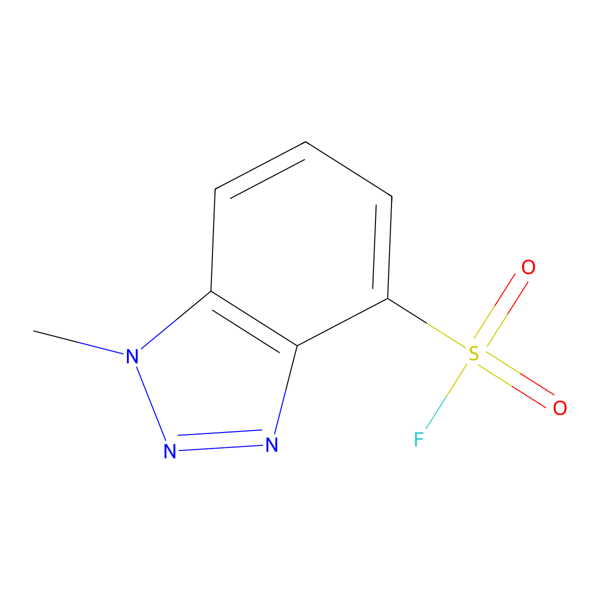 1-methyl-1H-1,2,3-benzotriazole-4-sulfonyl fluoride molecular structure, CAS 2137784-00-8