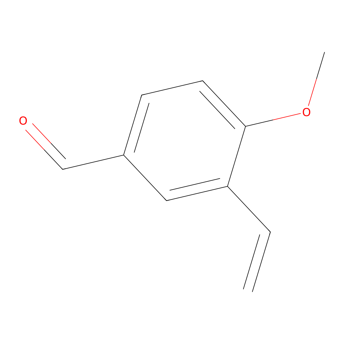 3-Ethenyl-4-methoxybenzaldehyde molecular structure, CAS 2137784-09-7