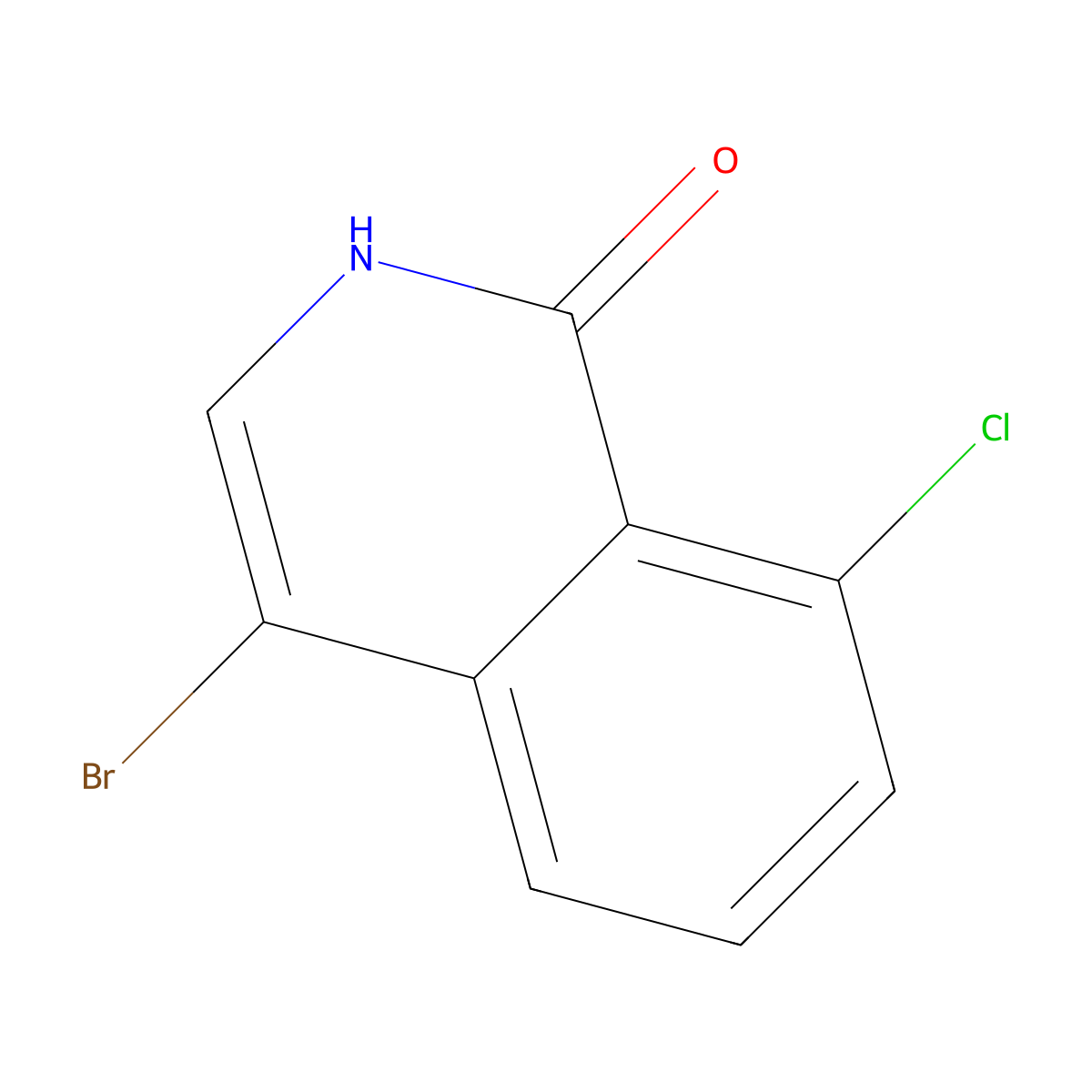 4-Bromo-8-chloroisoquinolin-1-ol molecular structure, CAS 2137784-18-8