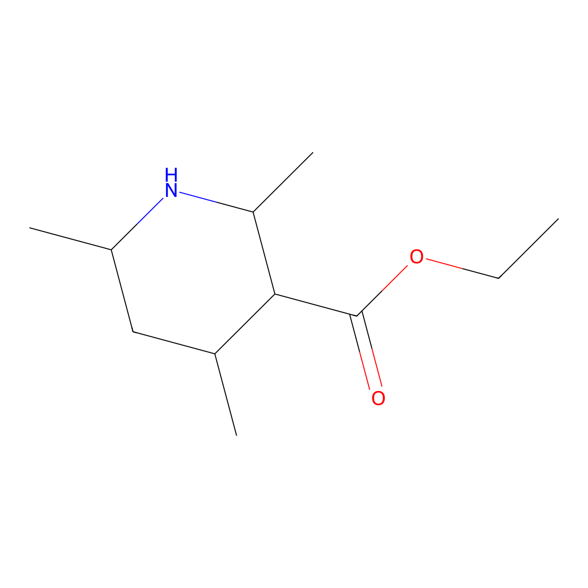 Ethyl 2,4,6-trimethylpiperidine-3-carboxylate molecular structure, CAS 2137784-38-2