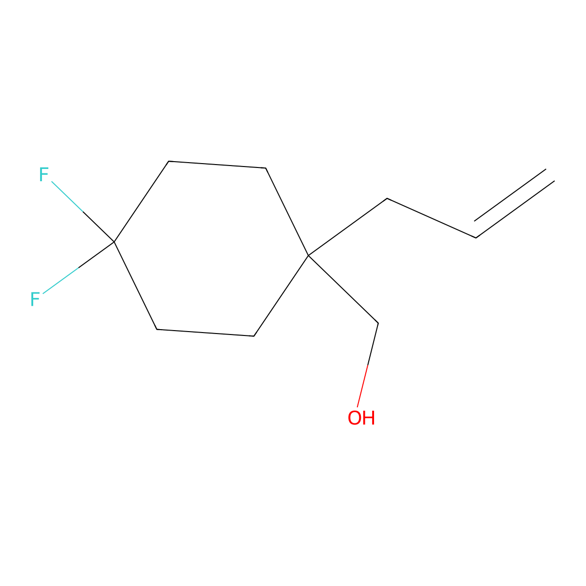 (1-Allyl-4,4-difluorocyclohexyl)methanol molecular structure, CAS 2137784-63-3