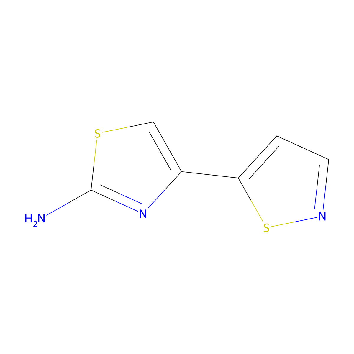 4-(1,2-Thiazol-5-yl)-1,3-thiazol-2-amine molecular structure, CAS 2137785-29-4
