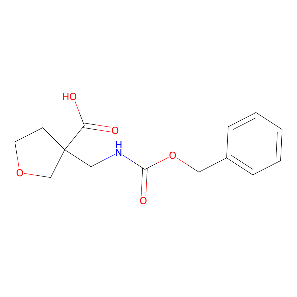 3-({[(Benzyloxy)carbonyl]amino}methyl)oxolane-3-carboxylic acid molecular structure, CAS 2137785-64-7