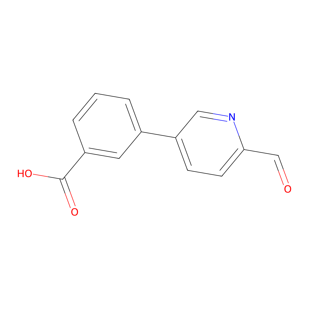3-(6-Formylpyridin-3-yl)benzoic acid molecular structure, CAS 2137787-22-3