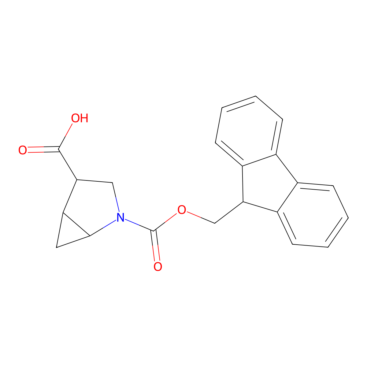 2-{[(9H-fluoren-9-yl)methoxy]carbonyl}-2-azabicyclo[3.1.0]hexane-4-carboxylic acid molecular structure, CAS 2137787-86-9