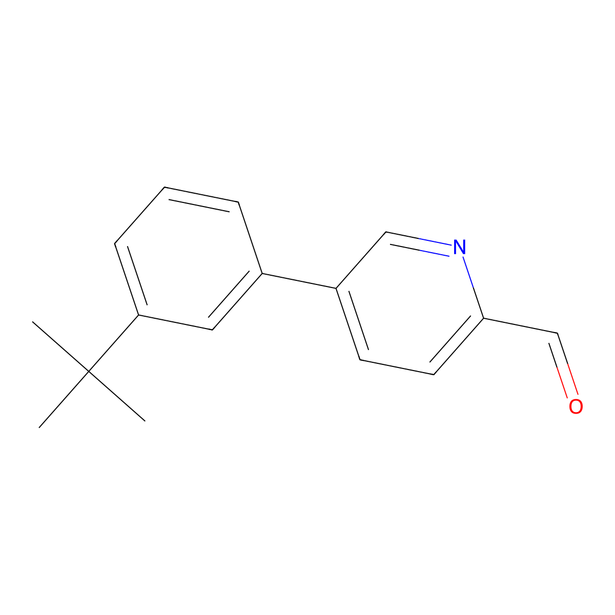 5-(3-Tert-butylphenyl)pyridine-2-carbaldehyde molecular structure, CAS 2137787-87-0