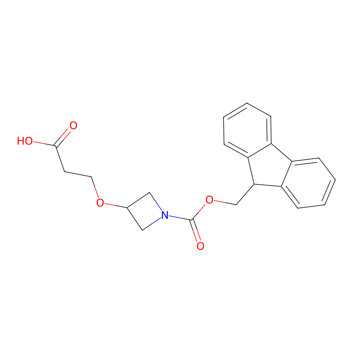 3-[(1-{[(9H-fluoren-9-yl)methoxy]carbonyl}azetidin-3-yl)oxy]propanoic acid molecular structure, CAS 2137788-10-2