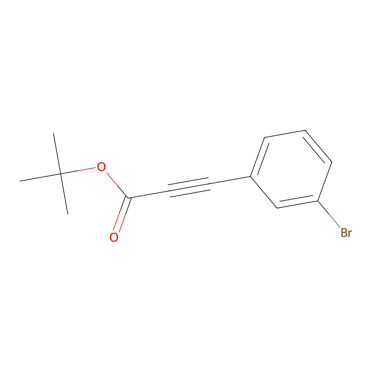 Tert-butyl 3-(3-bromophenyl)prop-2-ynoate molecular structure, CAS 2137788-36-2