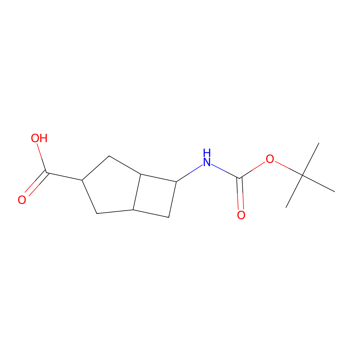 6-{[(Tert-butoxy)carbonyl]amino}bicyclo[3.2.0]heptane-3-carboxylic acid molecular structure, CAS 2137788-84-0