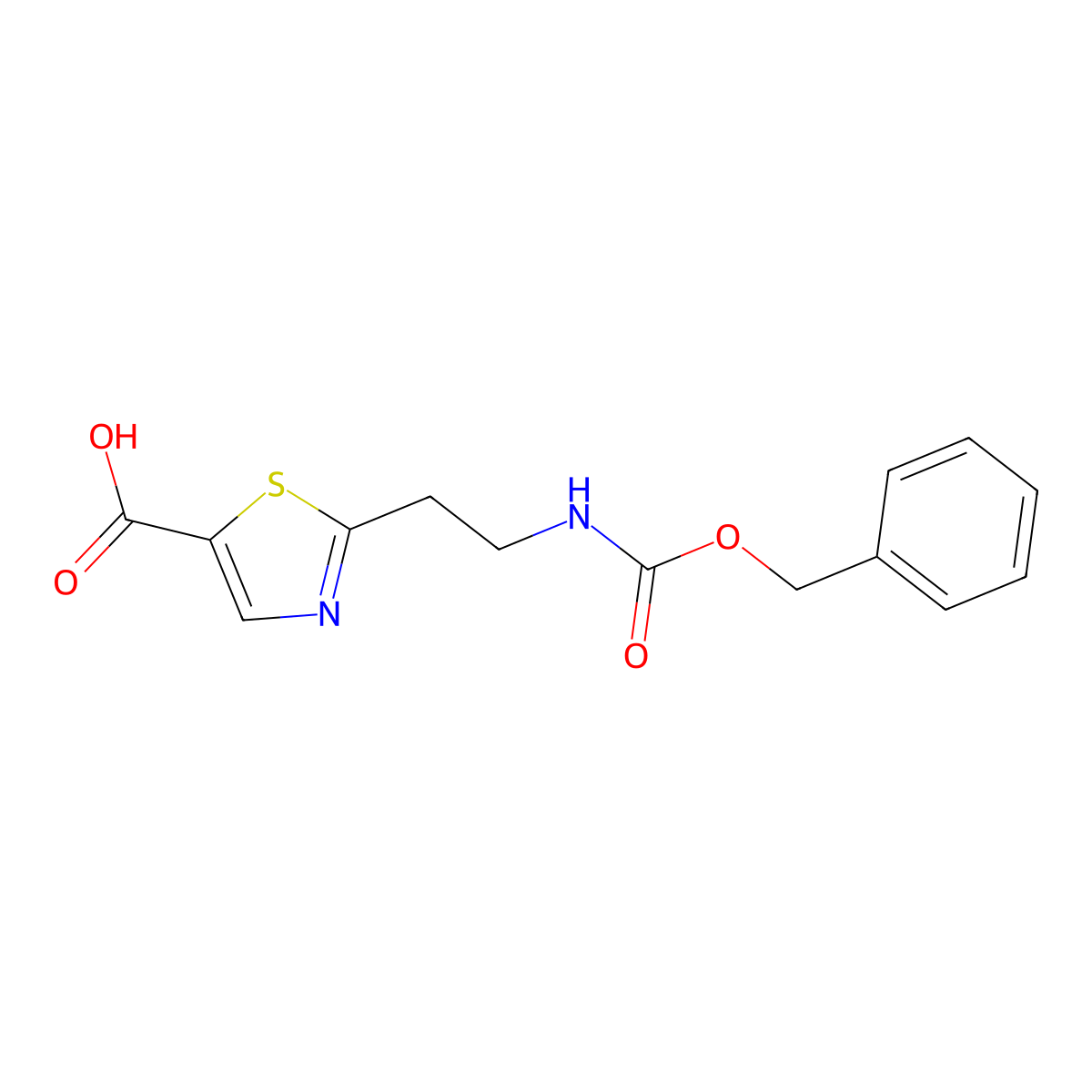 2-(2-{[(Benzyloxy)carbonyl]amino}ethyl)-1,3-thiazole-5-carboxylic acid molecular structure, CAS 2137791-43-4