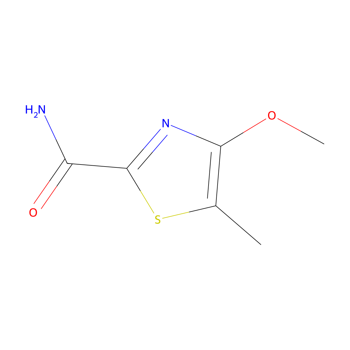4-Methoxy-5-methyl-1,3-thiazole-2-carboxamide molecular structure, CAS 2137791-46-7