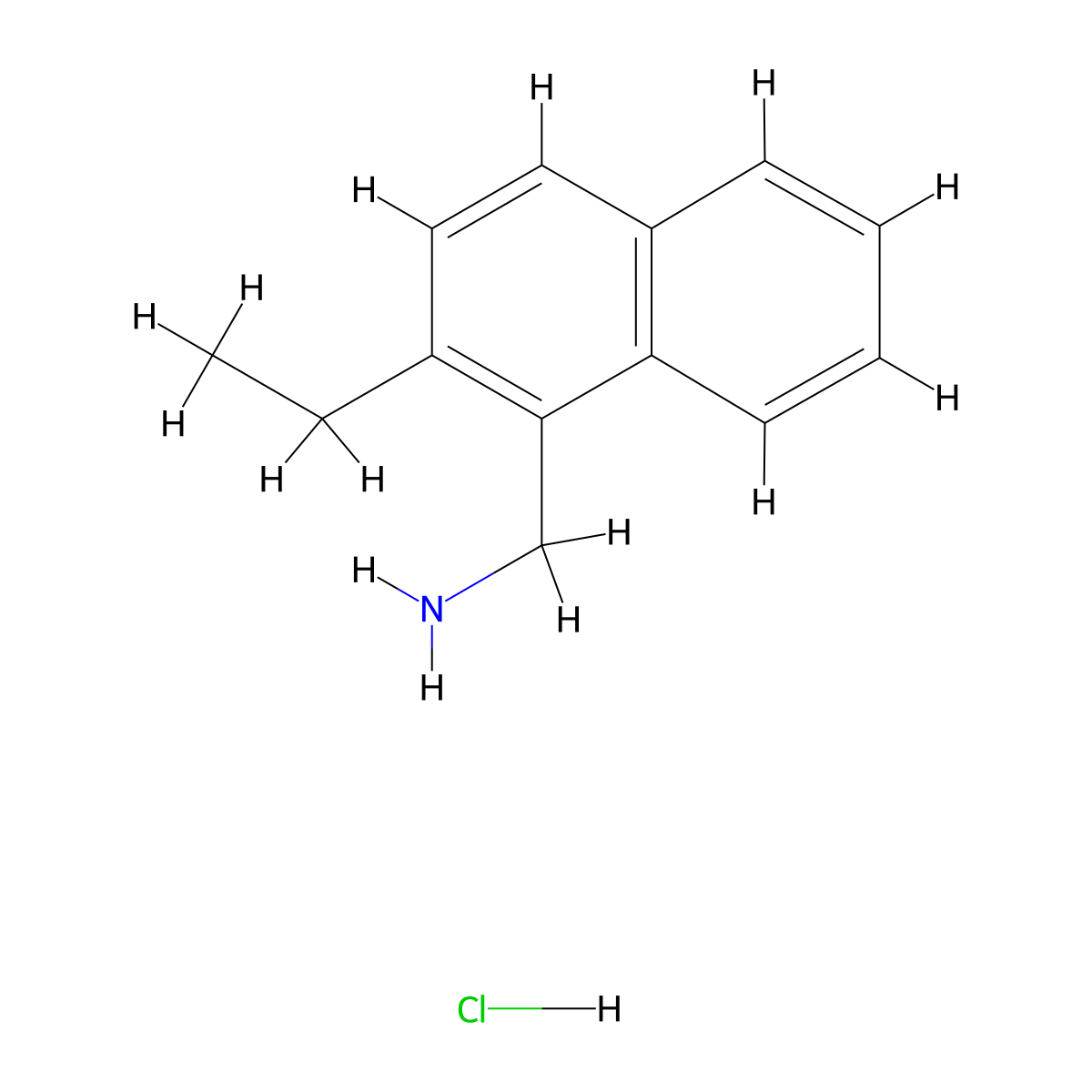 (2-Ethylnaphthalen-1-yl)methanamine hydrochloride molecular structure, CAS 2137791-77-4