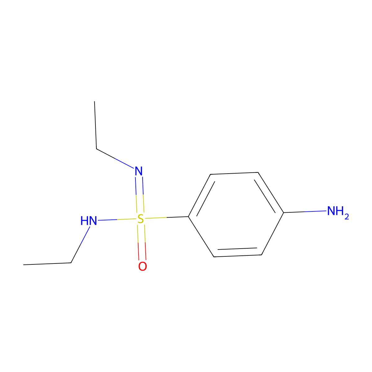 4-amino-N,N-diethylbenzene-1-sulfonoimidamide molecular structure, CAS 2137792-05-1