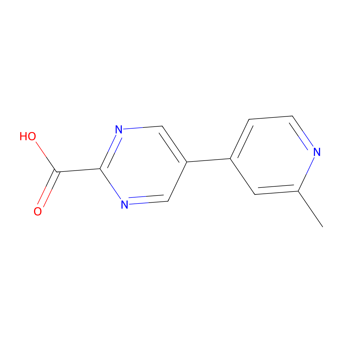 5-(2-Methylpyridin-4-yl)pyrimidine-2-carboxylic acid molecular structure, CAS 2137792-48-2