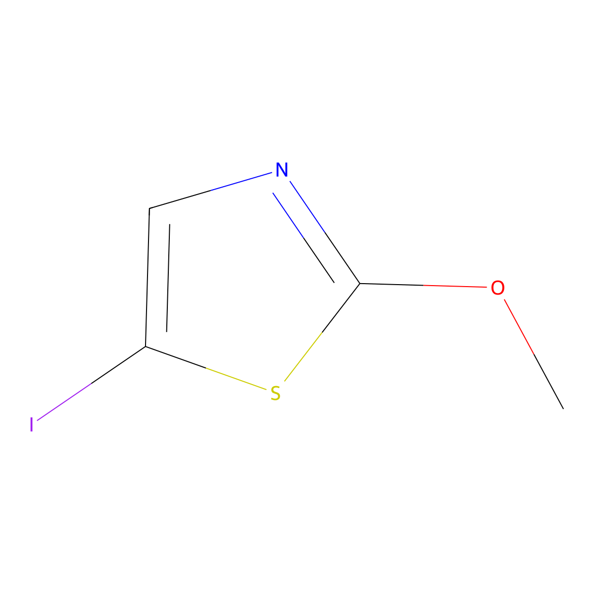 5-Iodo-2-methoxy-1,3-thiazole molecular structure, CAS 2137792-51-7