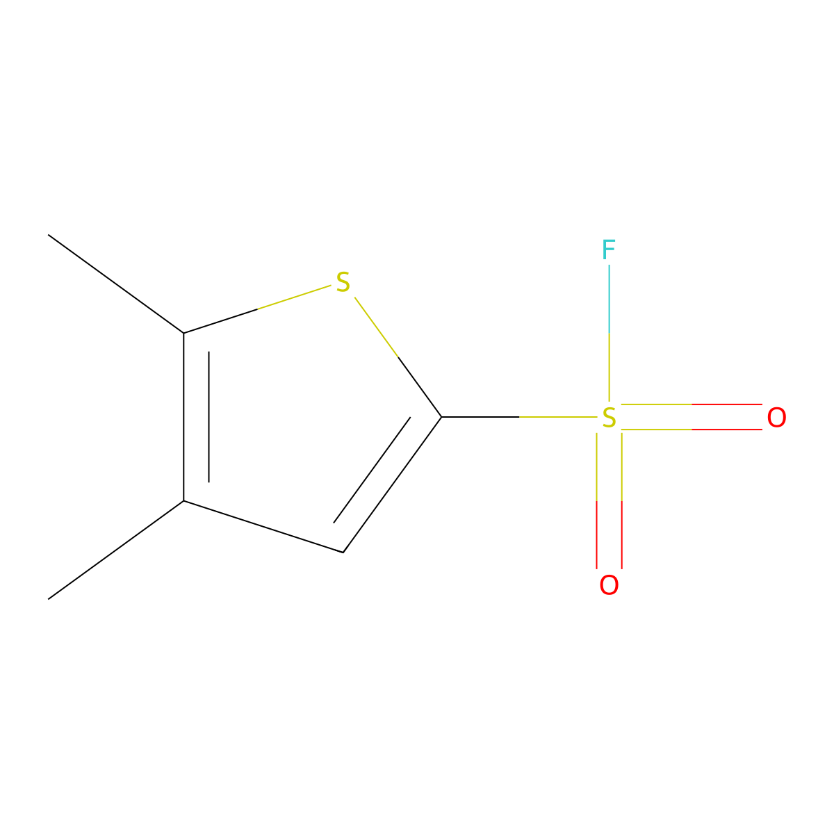 4,5-Dimethylthiophene-2-sulfonyl fluoride molecular structure, CAS 2137792-69-7