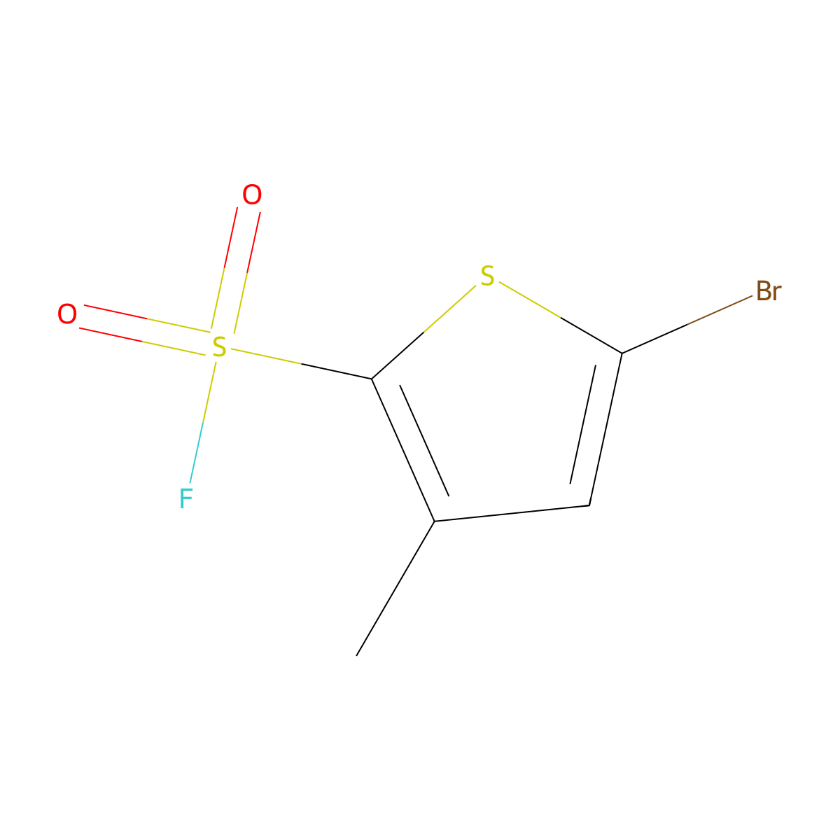 5-Bromo-3-methylthiophene-2-sulfonyl fluoride molecular structure, CAS 2137792-88-0