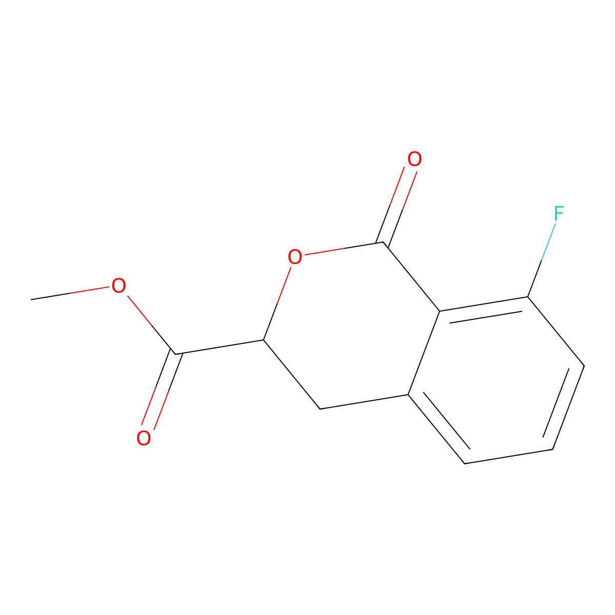 methyl 8-fluoro-1-oxo-3,4-dihydro-1H-2-benzopyran-3-carboxylate molecular structure, CAS 2137792-93-7