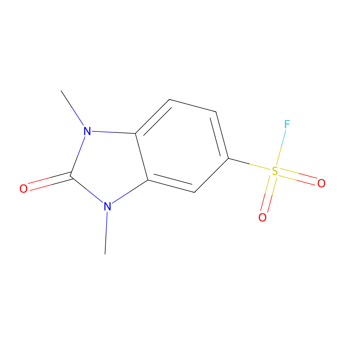 1,3-dimethyl-2-oxo-2,3-dihydro-1H-1,3-benzodiazole-5-sulfonyl fluoride molecular structure, CAS 2137792-96-0