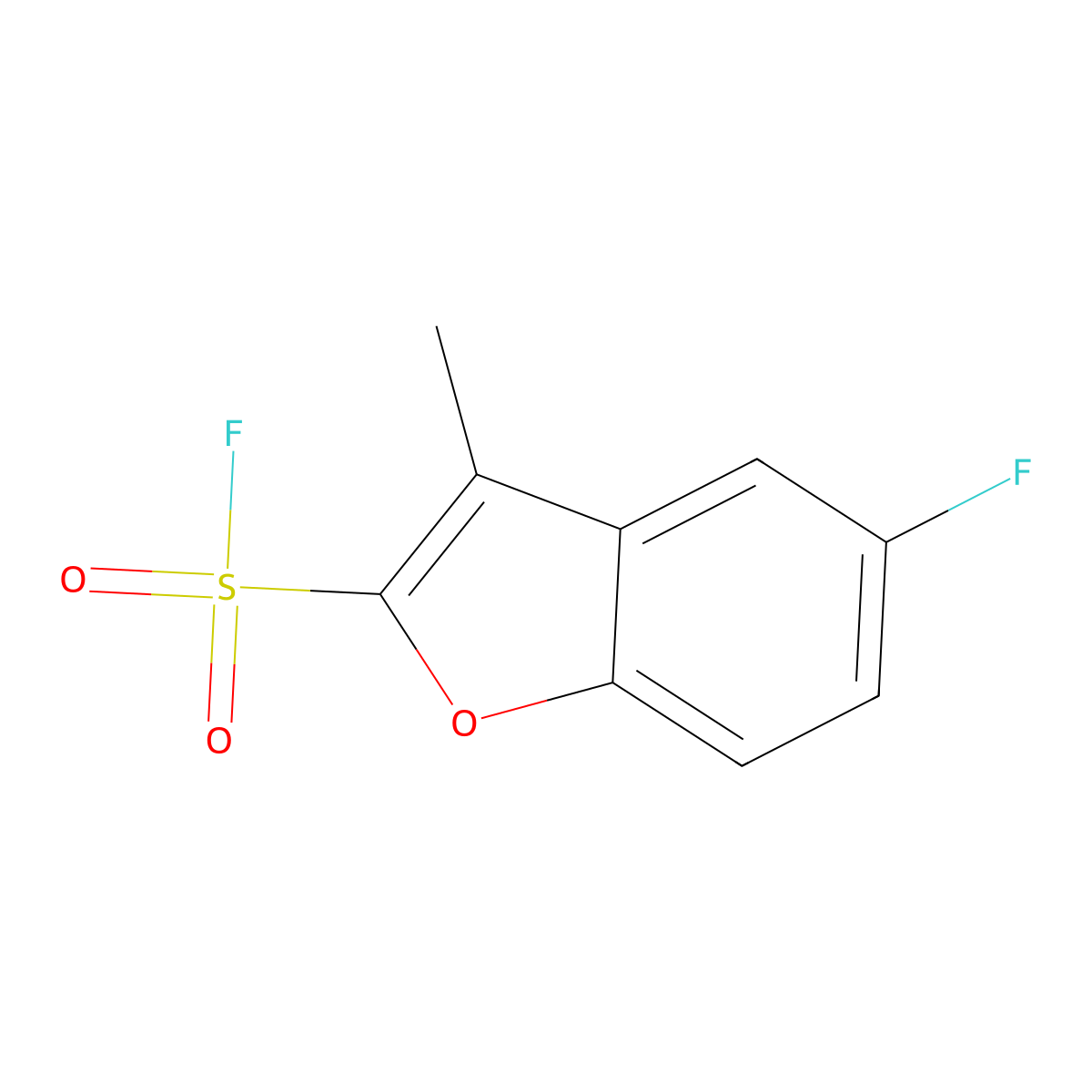 5-Fluoro-3-methyl-1-benzofuran-2-sulfonyl fluoride molecular structure, CAS 2137793-58-7