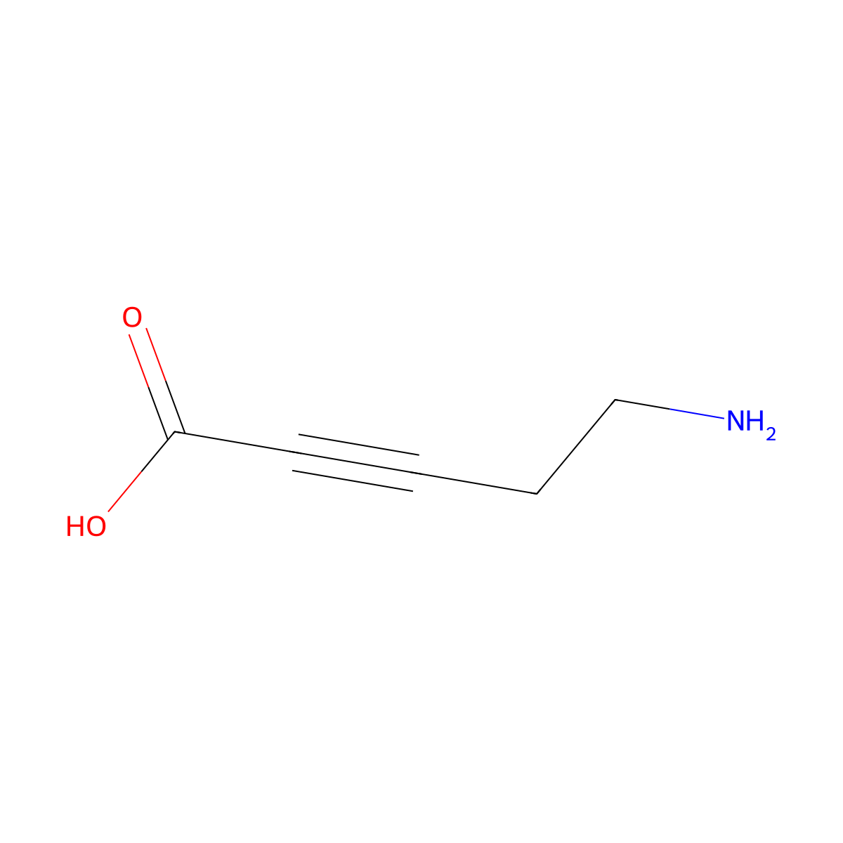5-Aminopent-2-ynoic acid molecular structure, CAS 2137794-28-4