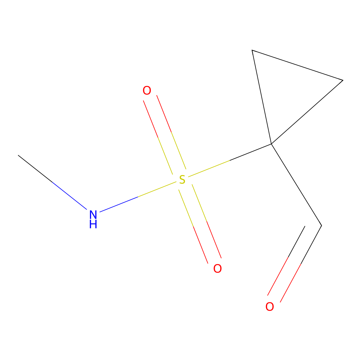 1-Formyl-N-methylcyclopropane-1-sulfonamide molecular structure, CAS 2137794-37-5