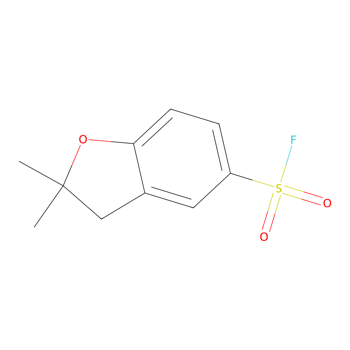 2,2-Dimethyl-2,3-dihydro-1-benzofuran-5-sulfonyl fluoride molecular structure, CAS 2137795-33-4