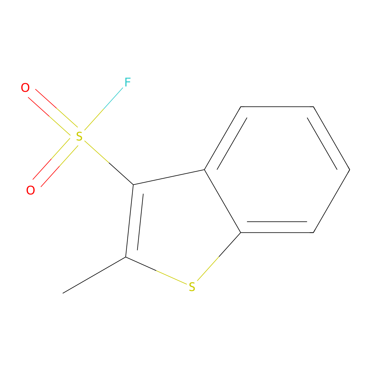 2-Methyl-1-benzothiophene-3-sulfonyl fluoride molecular structure, CAS 2137795-44-7