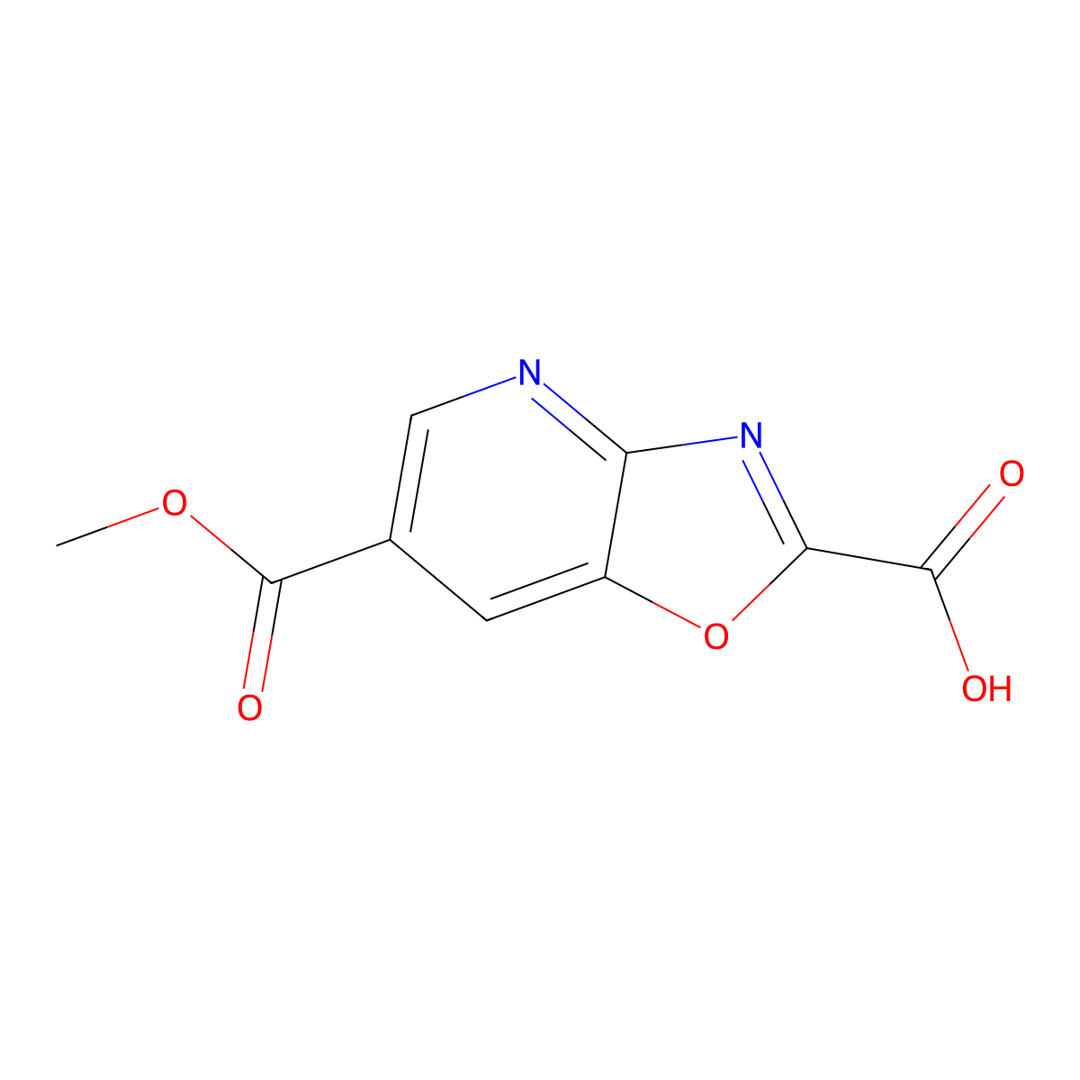 6-(Methoxycarbonyl)oxazolo[4,5-b]pyridine-2-carboxylic acid molecular structure, CAS 2137795-63-0