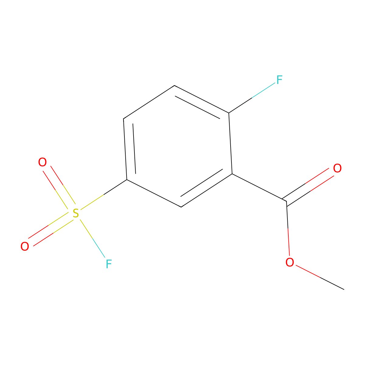 Methyl 2-fluoro-5-(fluorosulfonyl)benzoate molecular structure, CAS 2137795-66-3