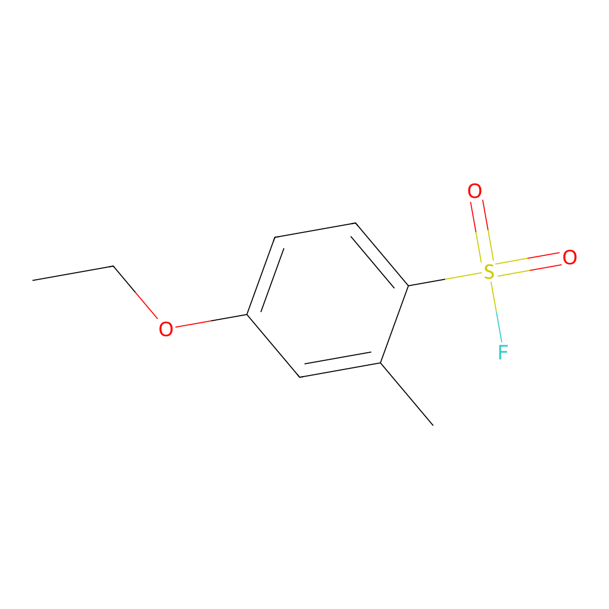 4-Ethoxy-2-methylbenzene-1-sulfonyl fluoride molecular structure, CAS 2137795-81-2