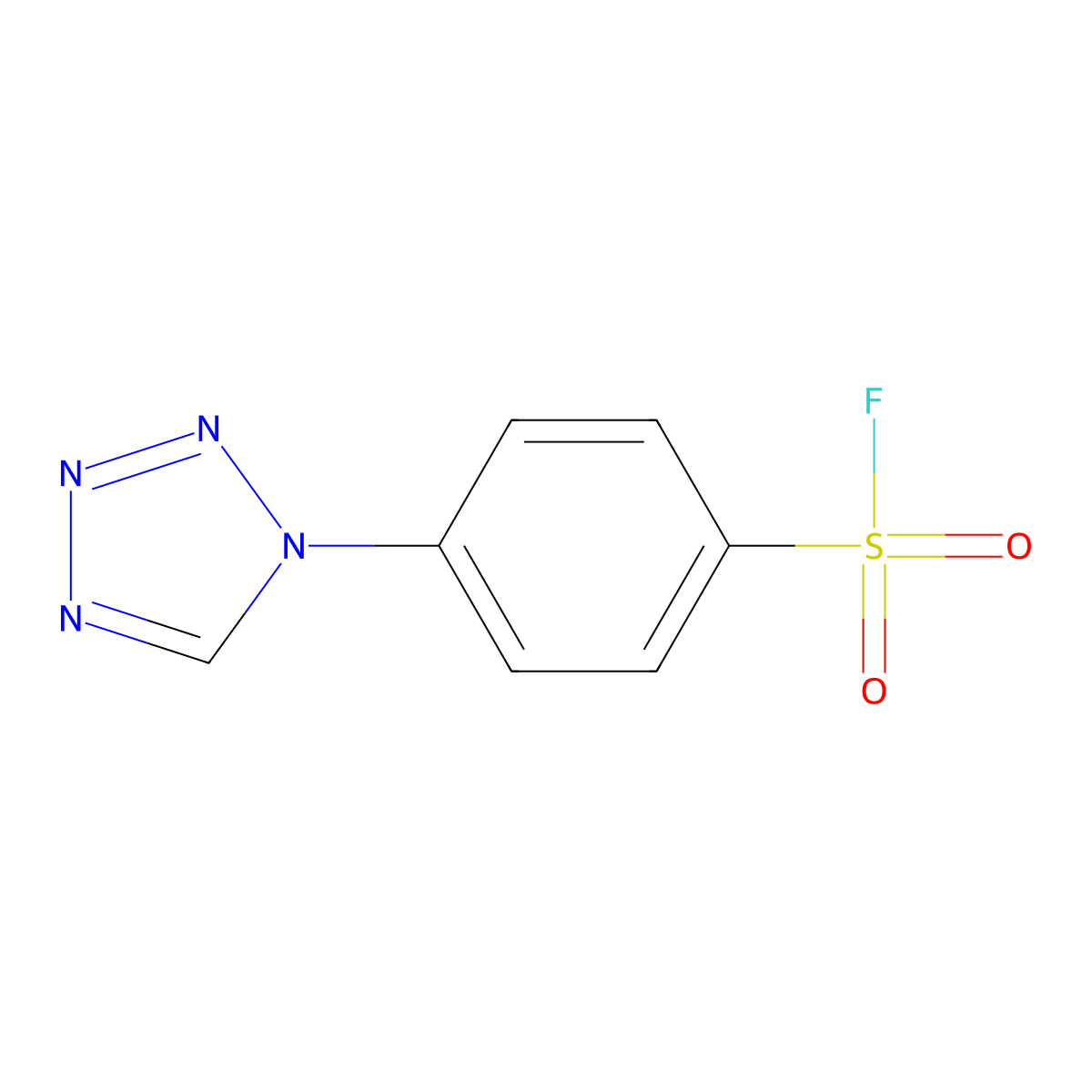 4-(1H-1,2,3,4-tetrazol-1-yl)benzene-1-sulfonyl fluoride molecular structure, CAS 2137795-88-9