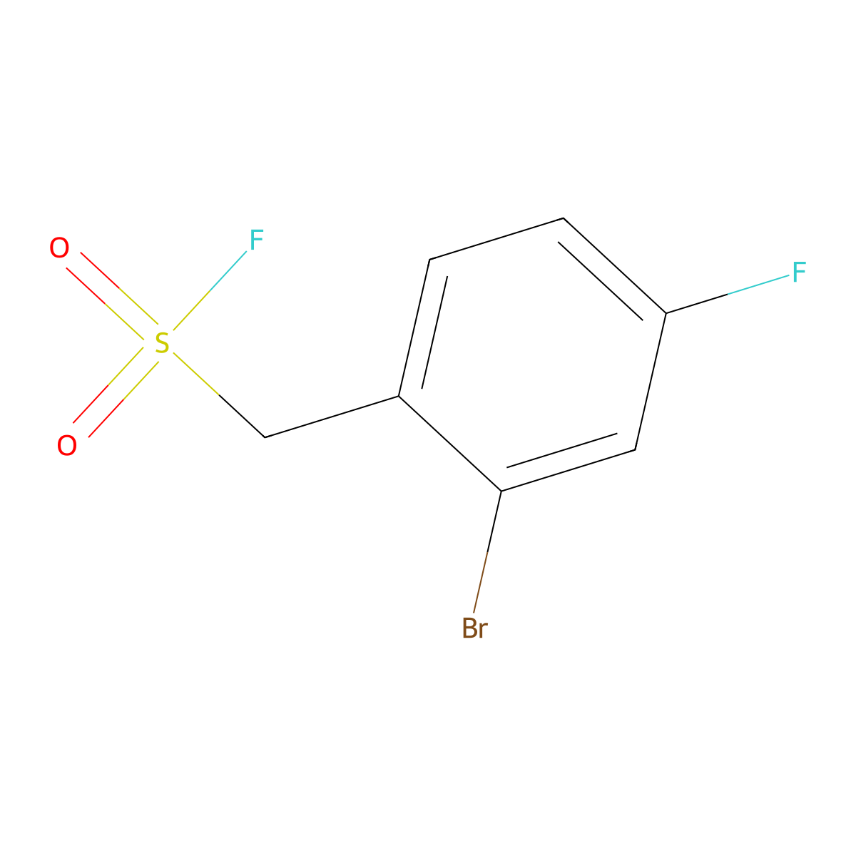 (2-Bromo-4-fluorophenyl)methanesulfonyl fluoride molecular structure, CAS 2137796-63-3