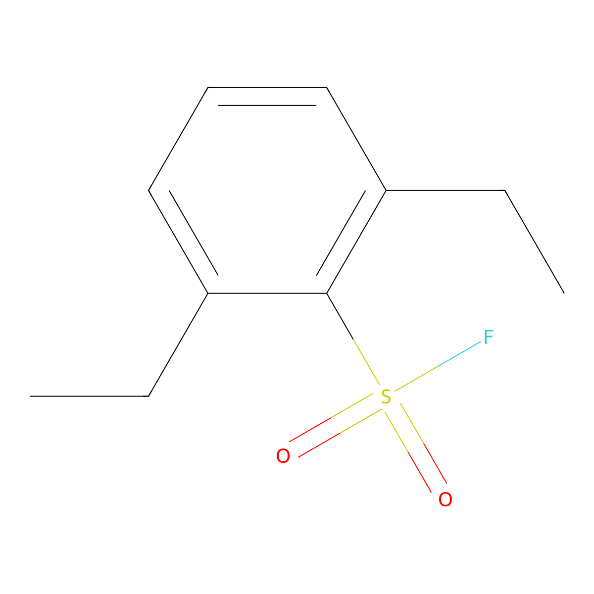 2,6-Diethylbenzene-1-sulfonyl fluoride molecular structure, CAS 2137796-68-8