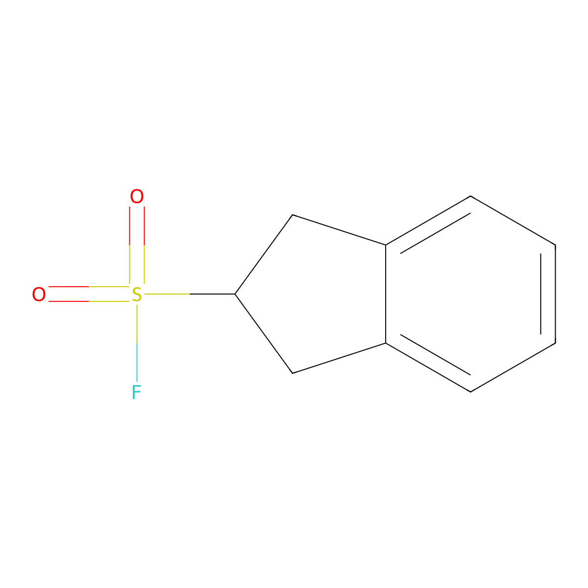 2,3-dihydro-1H-indene-2-sulfonyl fluoride molecular structure, CAS 2137796-75-7