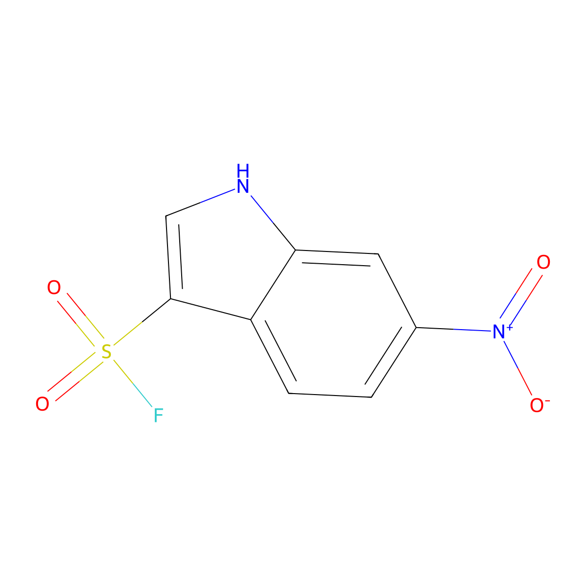 6-nitro-1H-indole-3-sulfonyl fluoride molecular structure, CAS 2137796-97-3