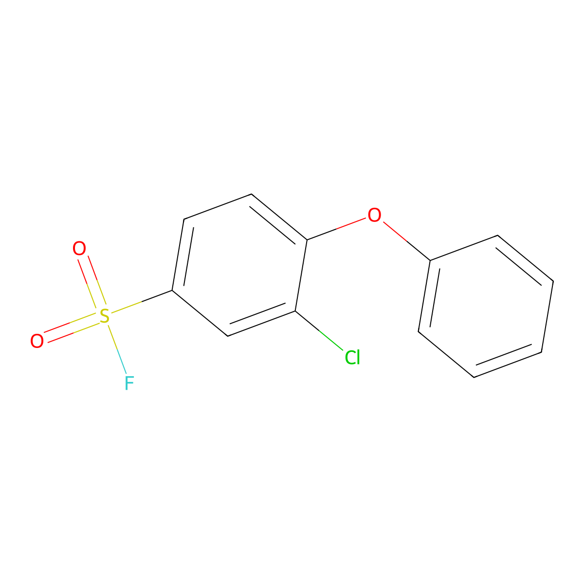 3-Chloro-4-phenoxybenzene-1-sulfonyl fluoride molecular structure, CAS 2137797-01-2