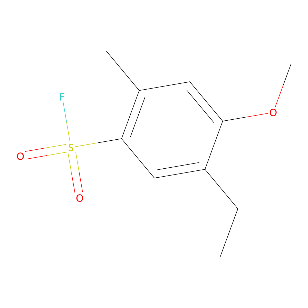 5-Ethyl-4-methoxy-2-methylbenzene-1-sulfonyl fluoride molecular structure, CAS 2137797-58-9