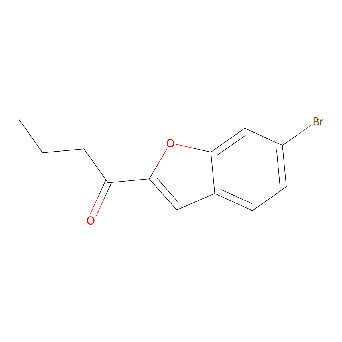 1-(6-Bromo-1-benzofuran-2-yl)butan-1-one molecular structure, CAS 2137798-87-7