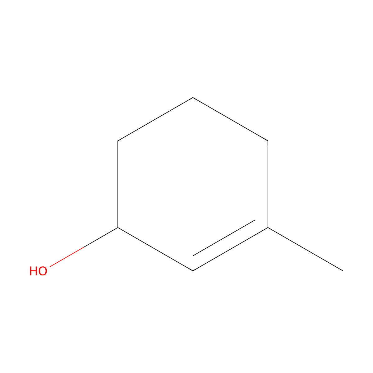 2-Cyclohexen-1-ol, 3-methyl- molecular structure, CAS 21378-21-2