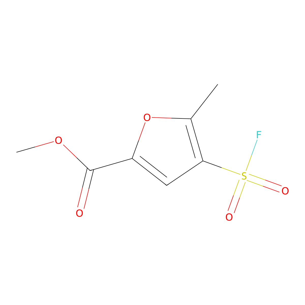 Methyl 4-(fluorosulfonyl)-5-methylfuran-2-carboxylate molecular structure, CAS 2137800-26-9