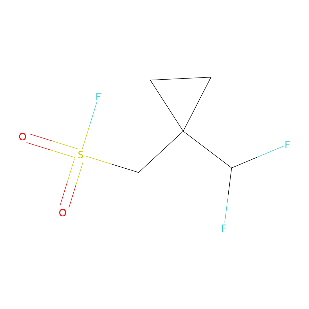 [1-(Difluoromethyl)cyclopropyl]methanesulfonyl fluoride molecular structure, CAS 2137800-47-4